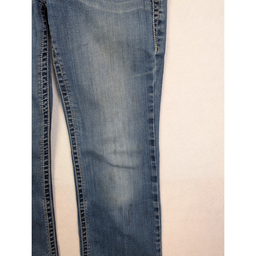 Ariat Womens Real Denim Bootcut Jeans 30L Workwear Embroidered Blue - Picture 10 of 11